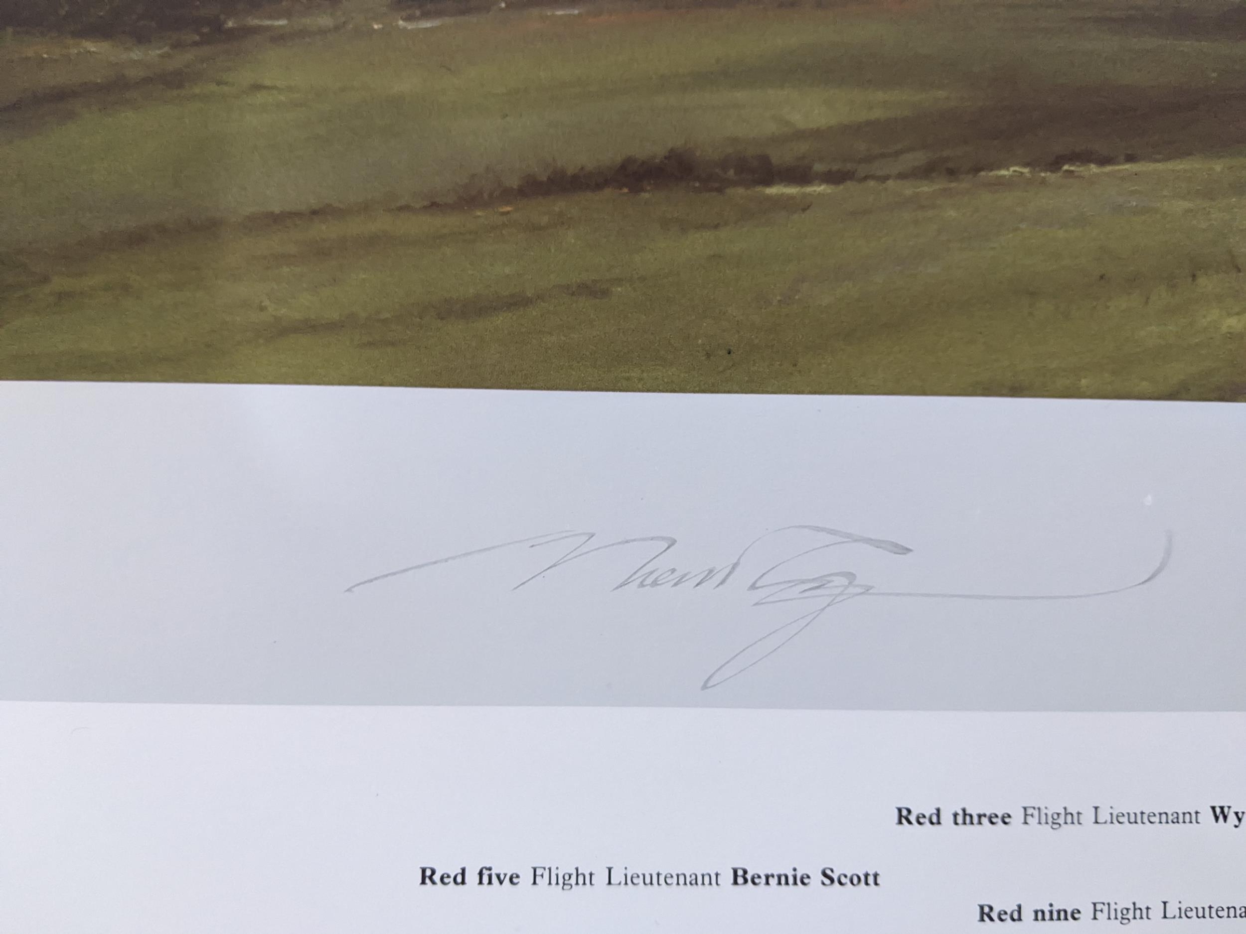Two limed edition prints by Robert Taylor to include 'The Red Arrows 1980; with signatures from - Image 2 of 7