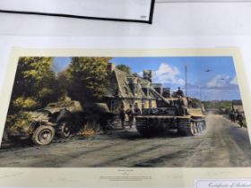 Richard Taylor 'Holding the Line' limited edition print with four signatures and a certificate of
