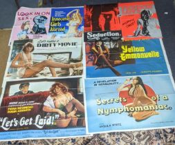 Six posters to include Lets make a dirty movie and others Location: If there is no condition report,