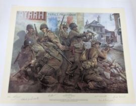 Chris Collingwood 'Easy Company - The Taking of Carentan' limited edition print with six