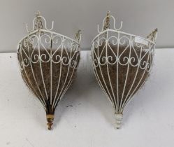 A pair of Laura Ashley garden hanging baskets Location: If there is no condition report, please