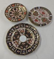 Three Royal Crown Derby items to include a 19th century side plate and two others Location: If there