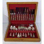 A canteen of kings pattern silver plated cutlery Location: If there is no condition report, please