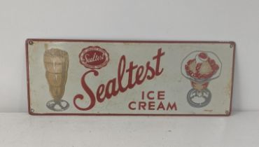 A Late 20th Century Sealtest Ice Cream enamel advertising sing 51cmW x 18cmH Location: