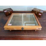 Two Victorian burr walnut Tea boxes with mother of pearl inlaid decoration to the lids, and a wood