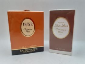 Christian Dior-A sealed bottle of Dior-Dior parfum 15ml and a sealed bottle of Dune Eau de
