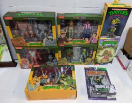 A collection of Nickelodeon Teenage Mutant Ninja Turtles figures to include Rasputin and Genghis,