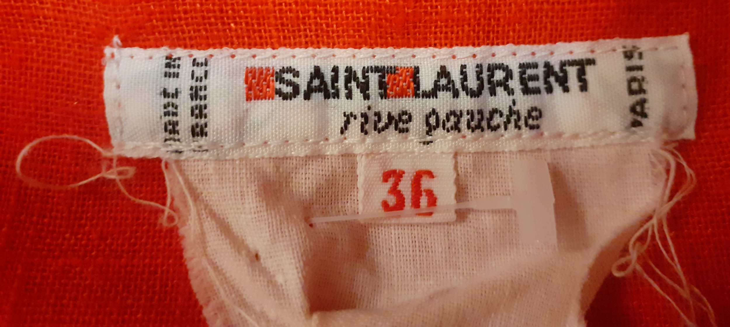 YSL-A Saint Laurent Rive Gauche red ruched top with shoulder straps and side zip, European size 36 - Image 18 of 18
