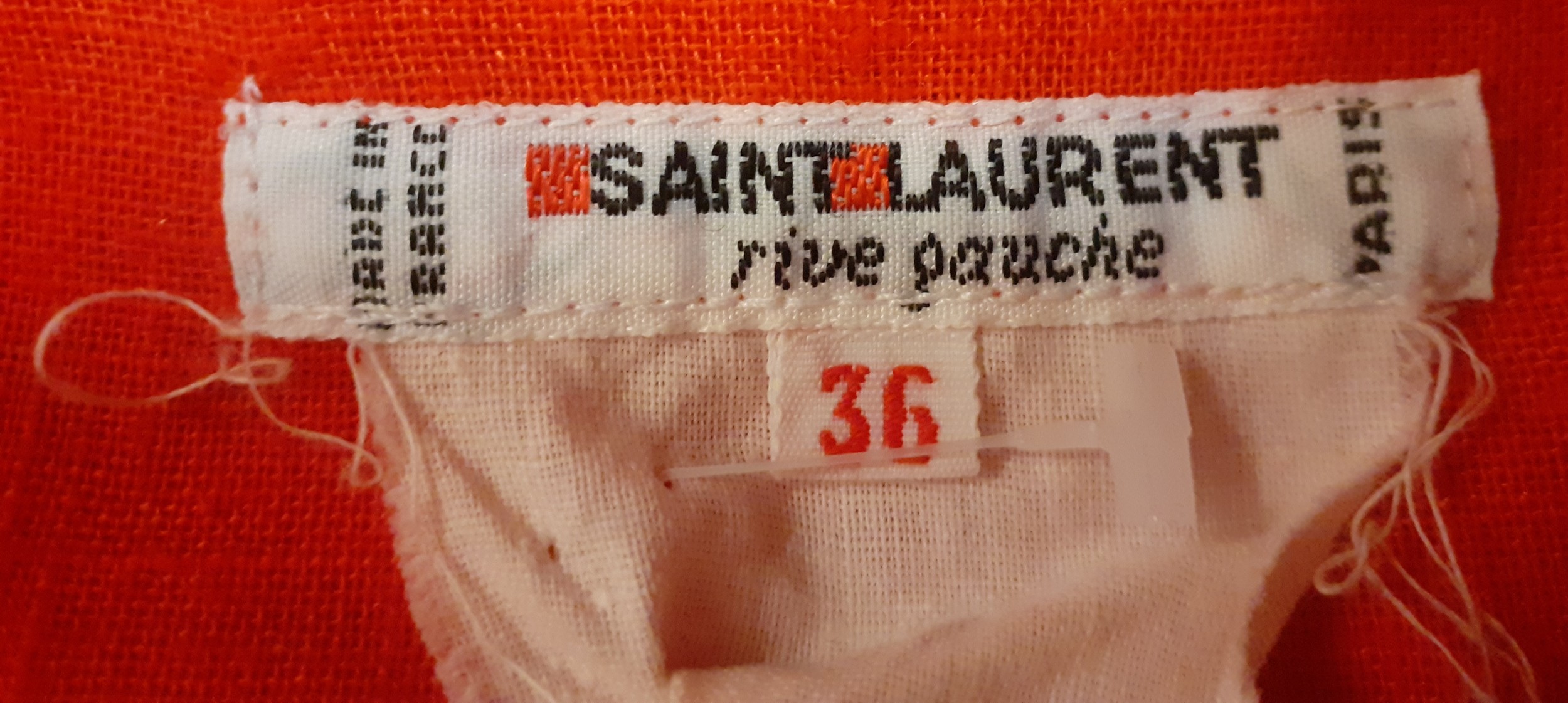 YSL-A Saint Laurent Rive Gauche red ruched top with shoulder straps and side zip, European size 36 - Image 7 of 18