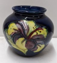 A Moorcroft mid 20th century hibiscus pattern vase, 7.5cm h Location: If there is no condition