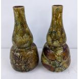 A pair of late Victorian Doulton Guord vases Location: If there is no condition report shown, please