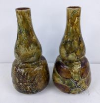 A pair of late Victorian Doulton Guord vases Location: If there is no condition report shown, please