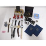 A mixed lot to include various Seiko and other wrist watches including a Seiko Sea horse watch (A/
