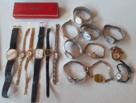 A quantity of 20th Century watches to include Sekonda, DKNY, Mortina, Skagen, a Smiths Astral rolled