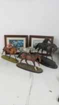 A group of horses to include a Royal Doulton example titled 'The Winner DA 154 and others,