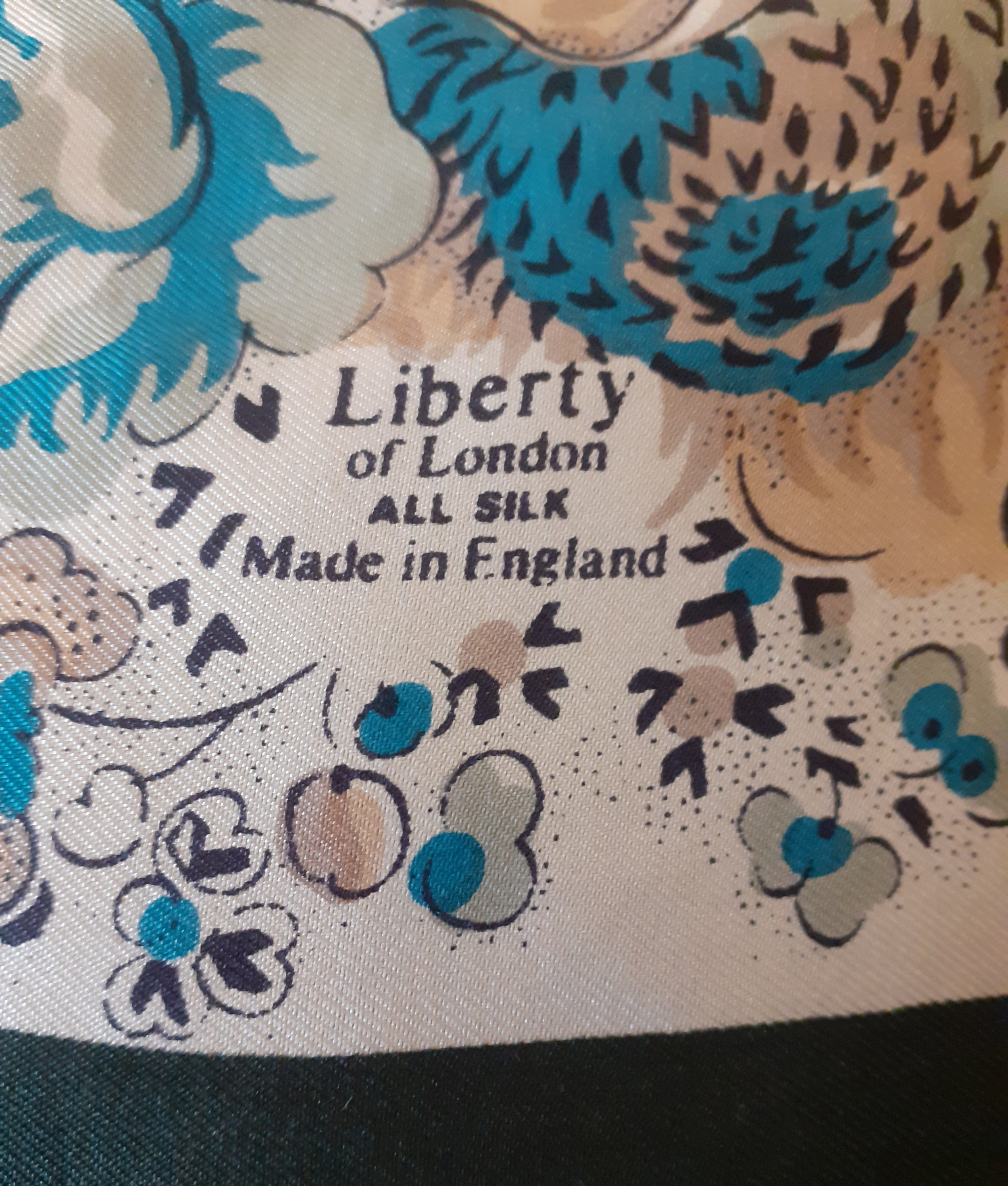 Liberty-Two vintage silk scarves with Liberty of London stamp to one corner having hand-rolled - Image 3 of 6