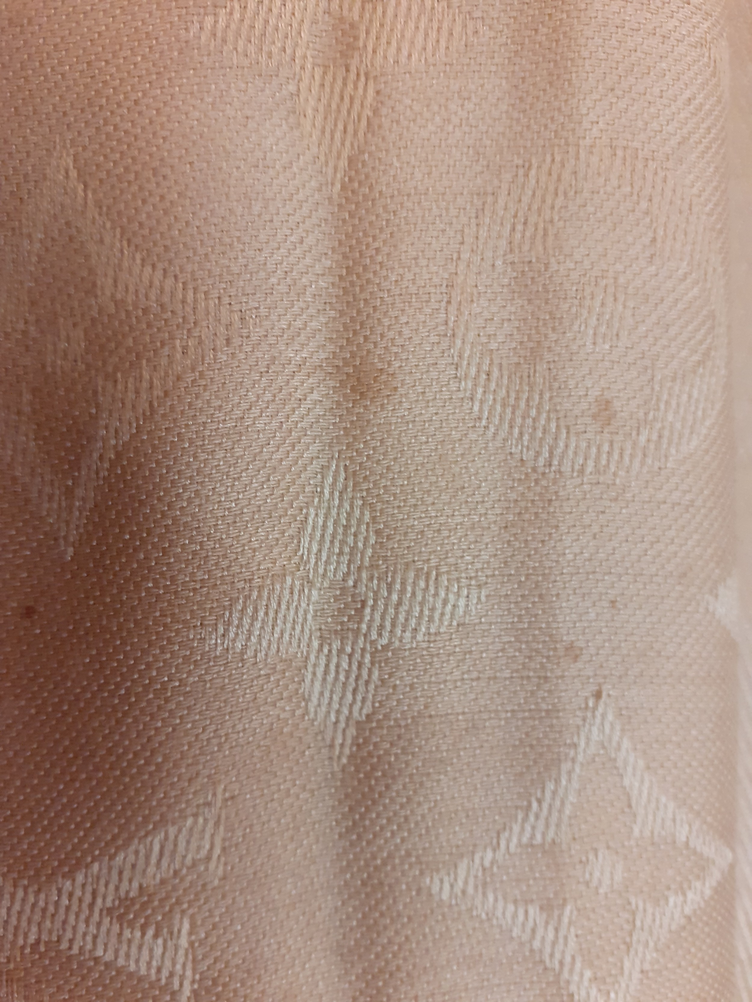 Louis Vuitton-A champagne coloured silk mix wrap with monogram and floral design A/F, label - Image 8 of 8