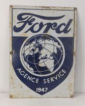 A late 20th century Ford agency service enamel advertising sign 40.7cmW x 57cmH Location: RWB If