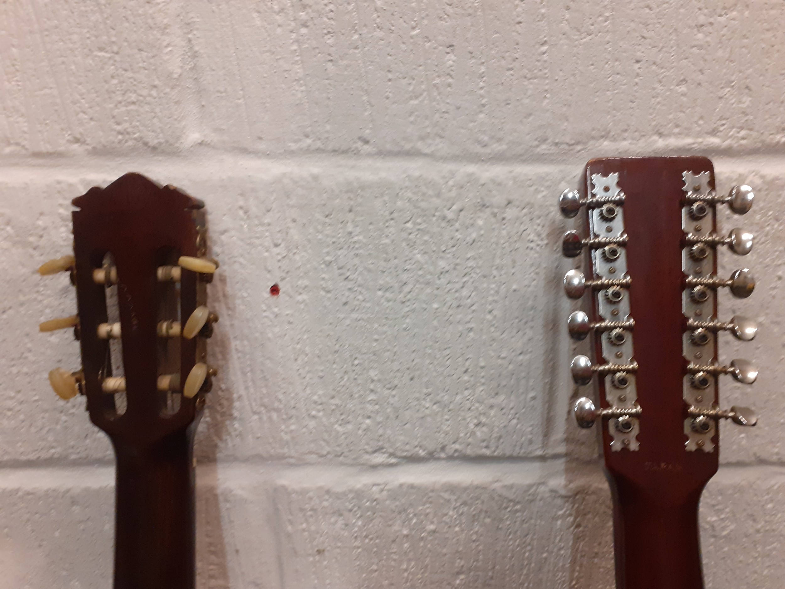 Two guitars comprising a vintage 12-string Angelica acoustic guitar, model 2856, made in Japan - Image 5 of 9