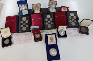 A collection of Proof and other coins and sets to include, Royal Canadian Mint year coin sets