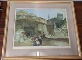 William Russell flint - Under the Palace, print signed in pencil 44cm x 60cm Location If there is no