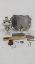 A mixed lot to include a Royal Worcester candle snuffer fashioned as a mandarin, a Zeiss Ikon