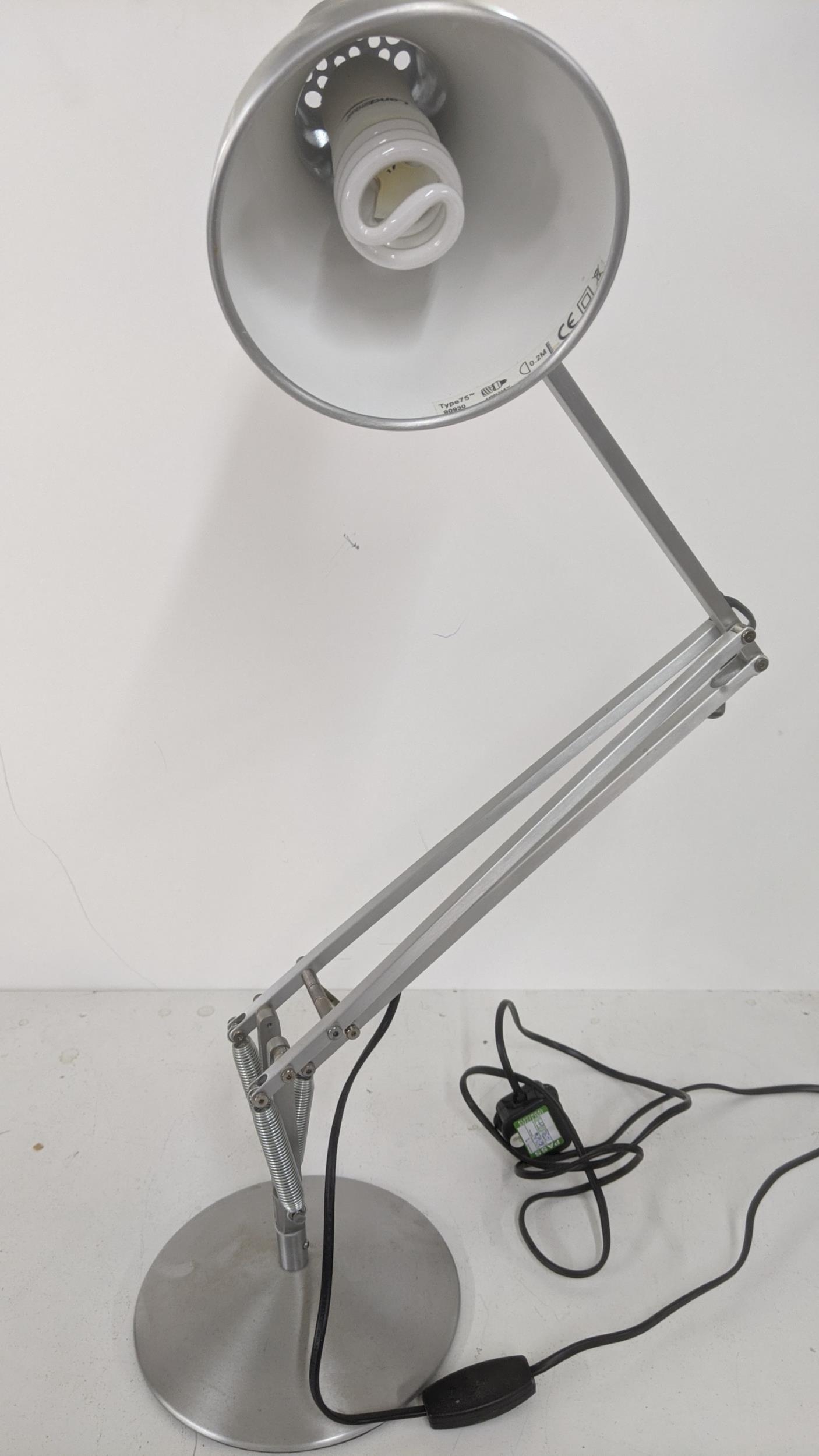 A modern silver coloured Anglepoise lamp Location: If there is no condition report shown, please - Image 3 of 3