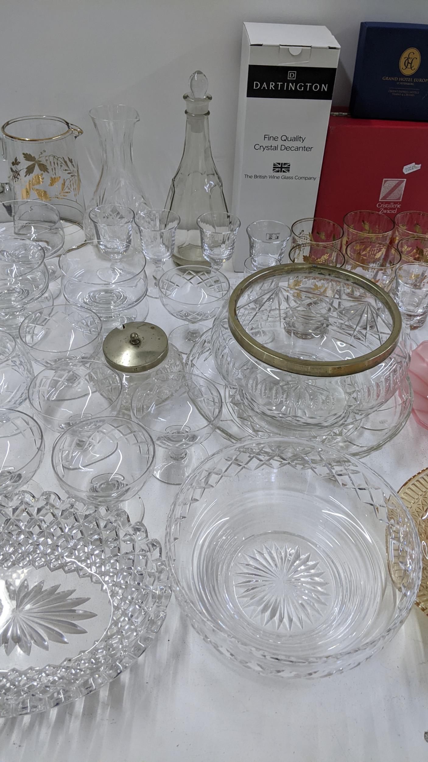 Mixed glassware to include a boxed Dartington crystal decanter and others Location: If there is no - Image 3 of 5