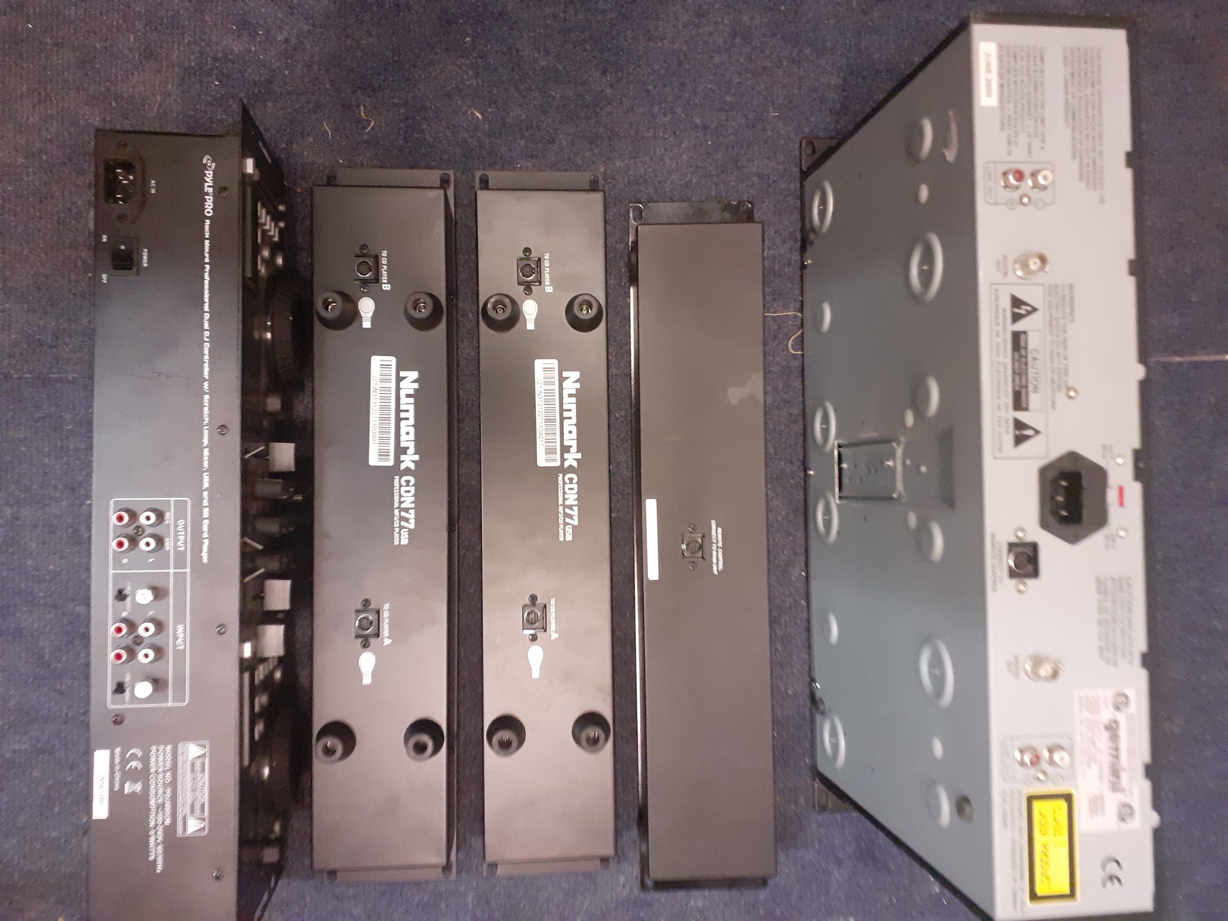A Gemini CD-210 Professional dual CD player, 2 Numark CDN77 USB Professional MP3/CD players and a - Image 4 of 4