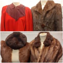 Mixed ladies clothing and accessories to include a 1960's/70's TT.Fordyce undergraduates gown for