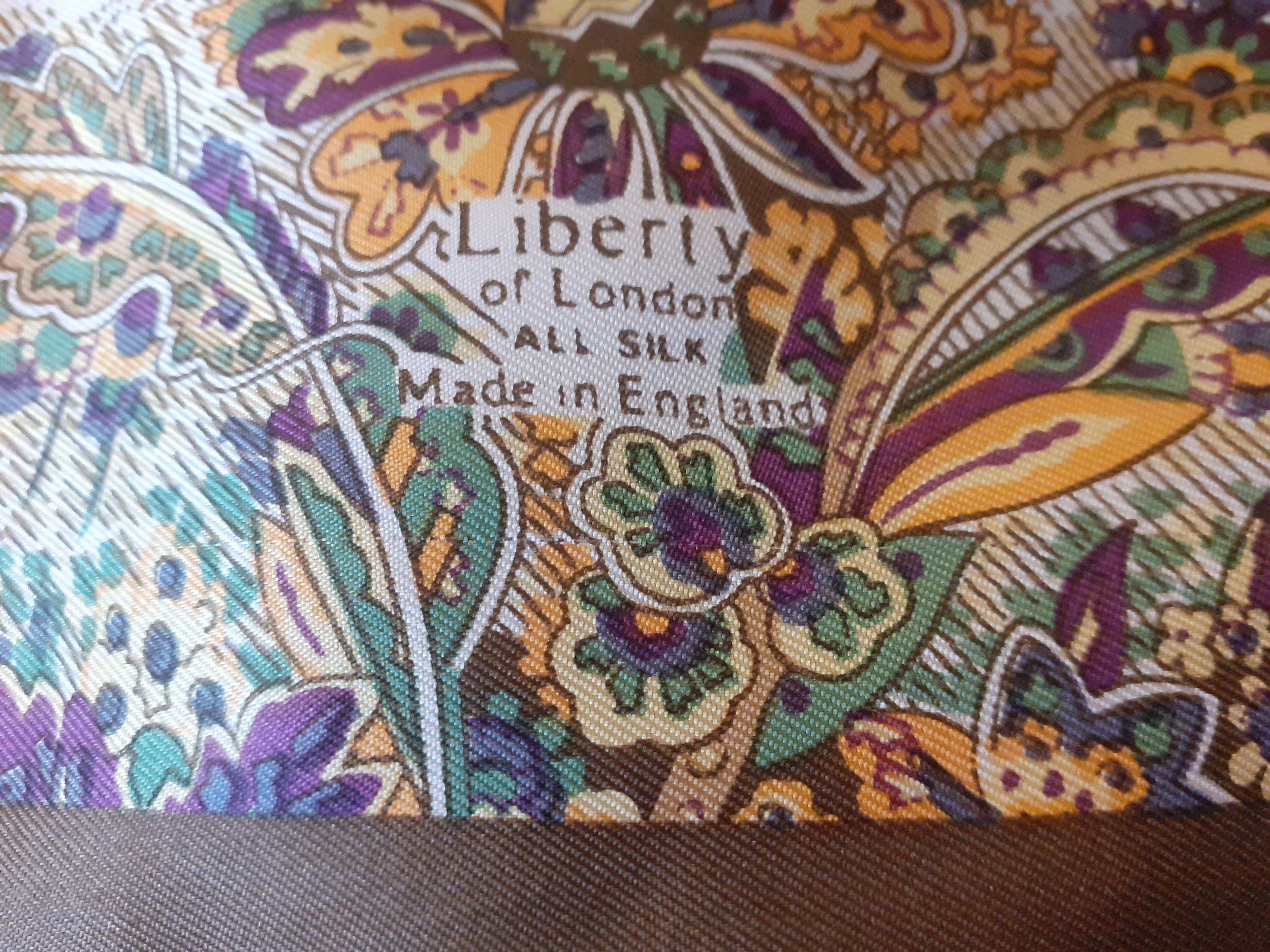 Liberty-Two vintage silk scarves with Liberty of London stamp to one corner having hand-rolled - Image 4 of 6