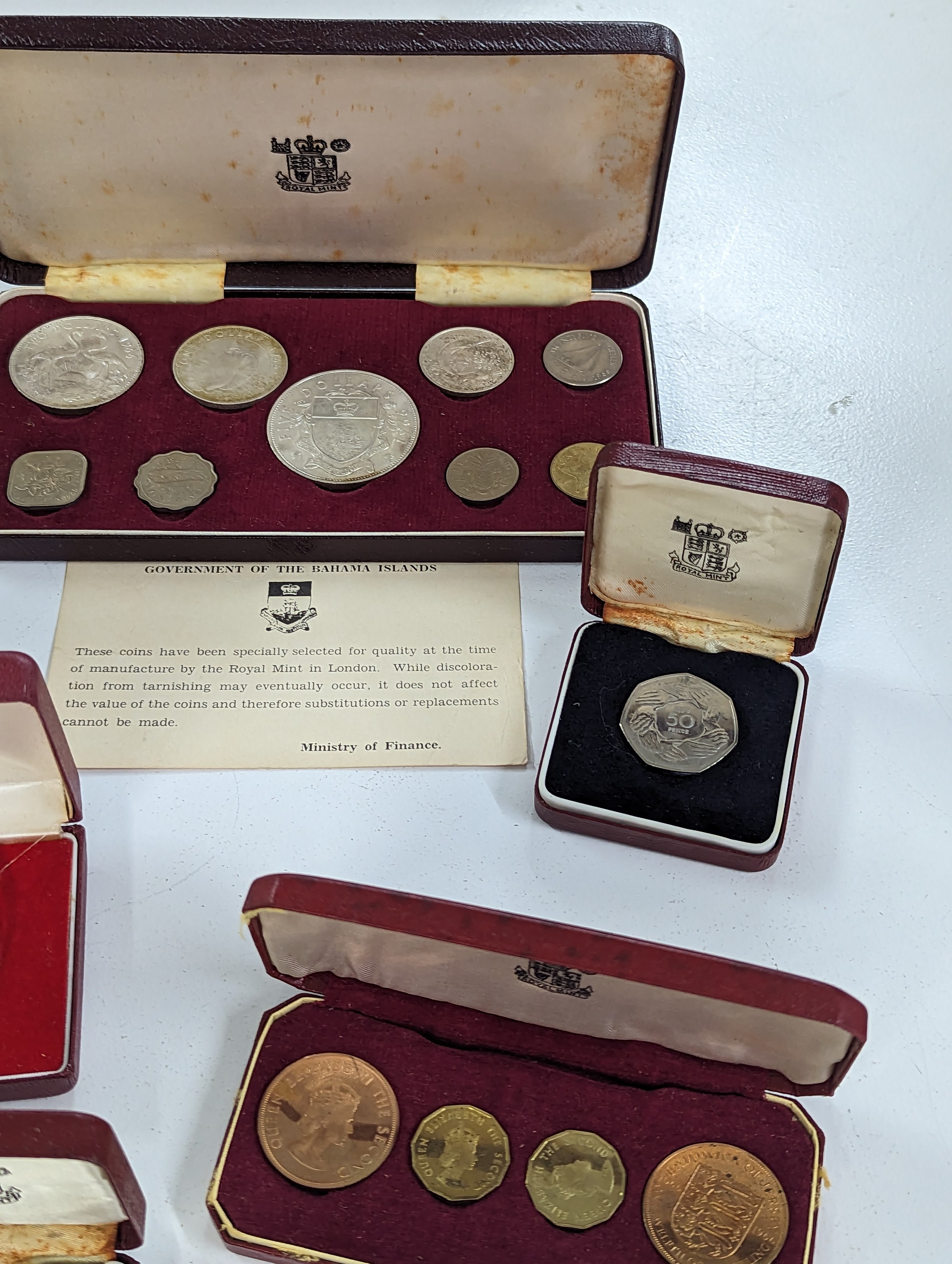 A collection of Proof and other coins and coin sets to include, a cased set of two Irish 1966 Silver - Image 8 of 9