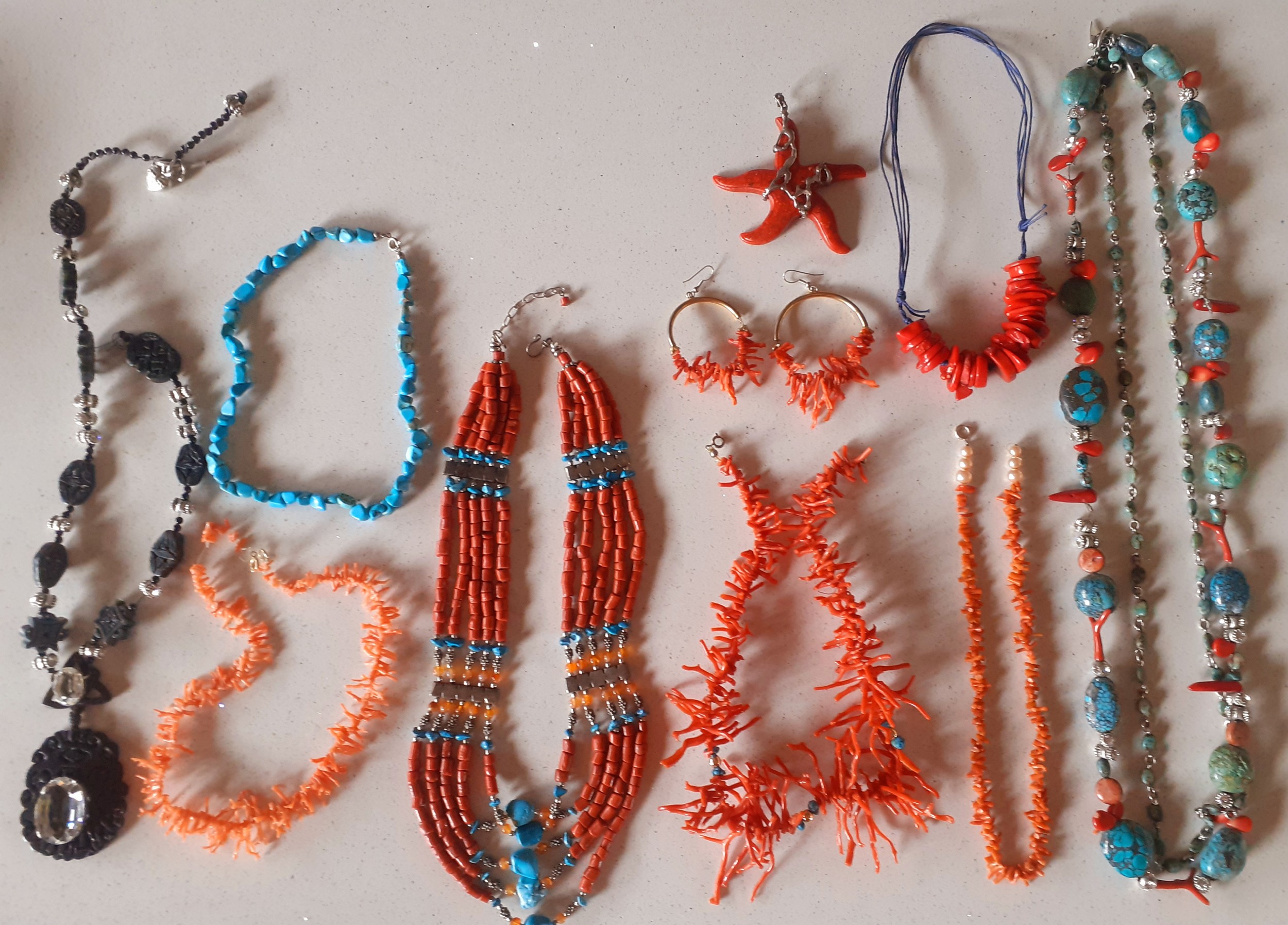 A quantity of red coral and turquoise jewellery to include a Rodrigo Otazu example together with a - Image 2 of 3