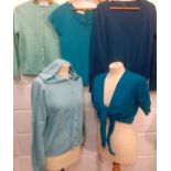 A quantity of 10 ladies cashmere knitwear, mixed sizes Large, XL and UK16 to include a Pringle