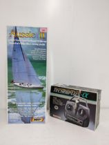 A boxed Aussie II 1/38th scale 20" 2-channel radio controlled model racing yacht, along with