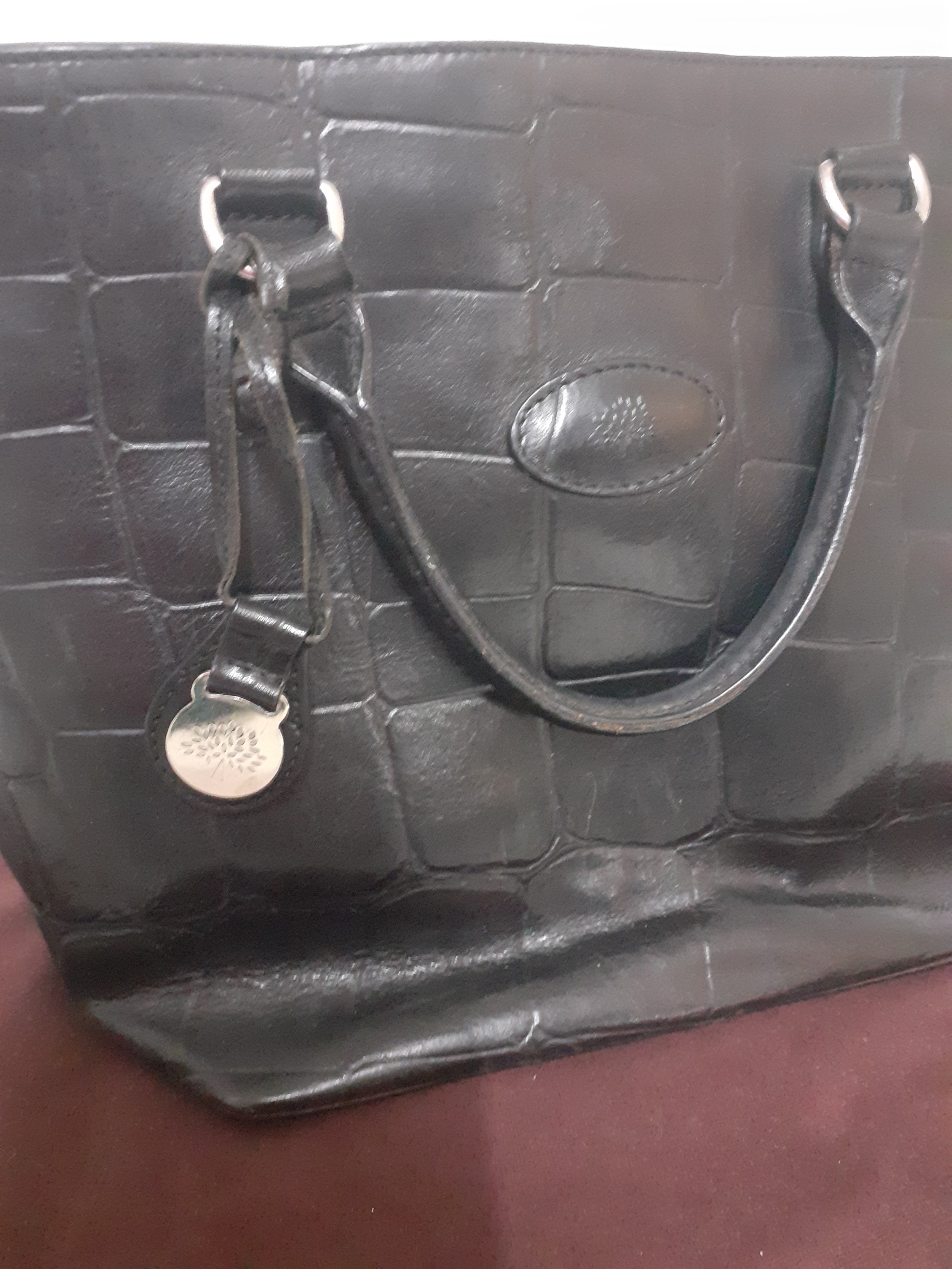 Mulberry- A black 'Helier' leather congo handbag having silver tone hardware, serial number to - Image 6 of 10