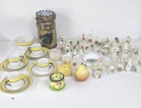 Mixed ceramics and collectables to include WH Goss crested china and others, a Japanese Marutomo