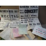 Mixed 1920’s-1950’s music related ephemera to include posters, venue and Proms programmes, letters