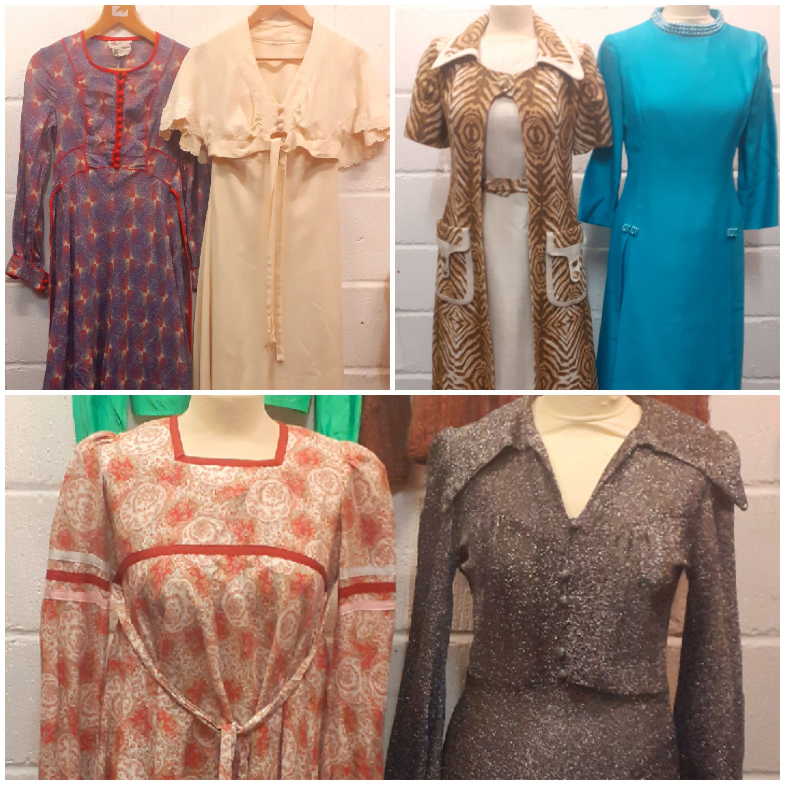 A quantity of 1960's/70's ladies clothing to include a Ann Reeves & Co pink floral Summer dress