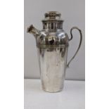 An Art Deco silver plated cocktail shaker, 24cmh Location: If there is no condition report shown,