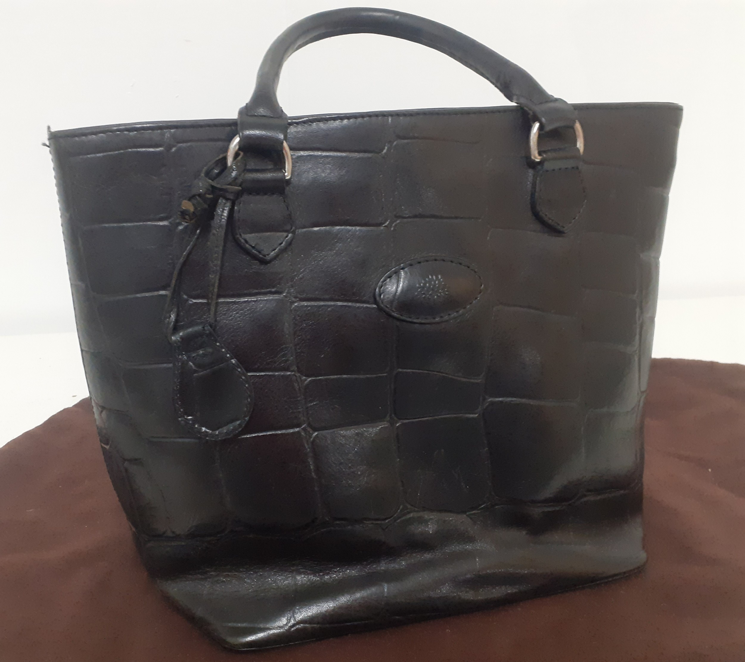 Mulberry- A black 'Helier' leather congo handbag having silver tone hardware, serial number to - Image 3 of 10