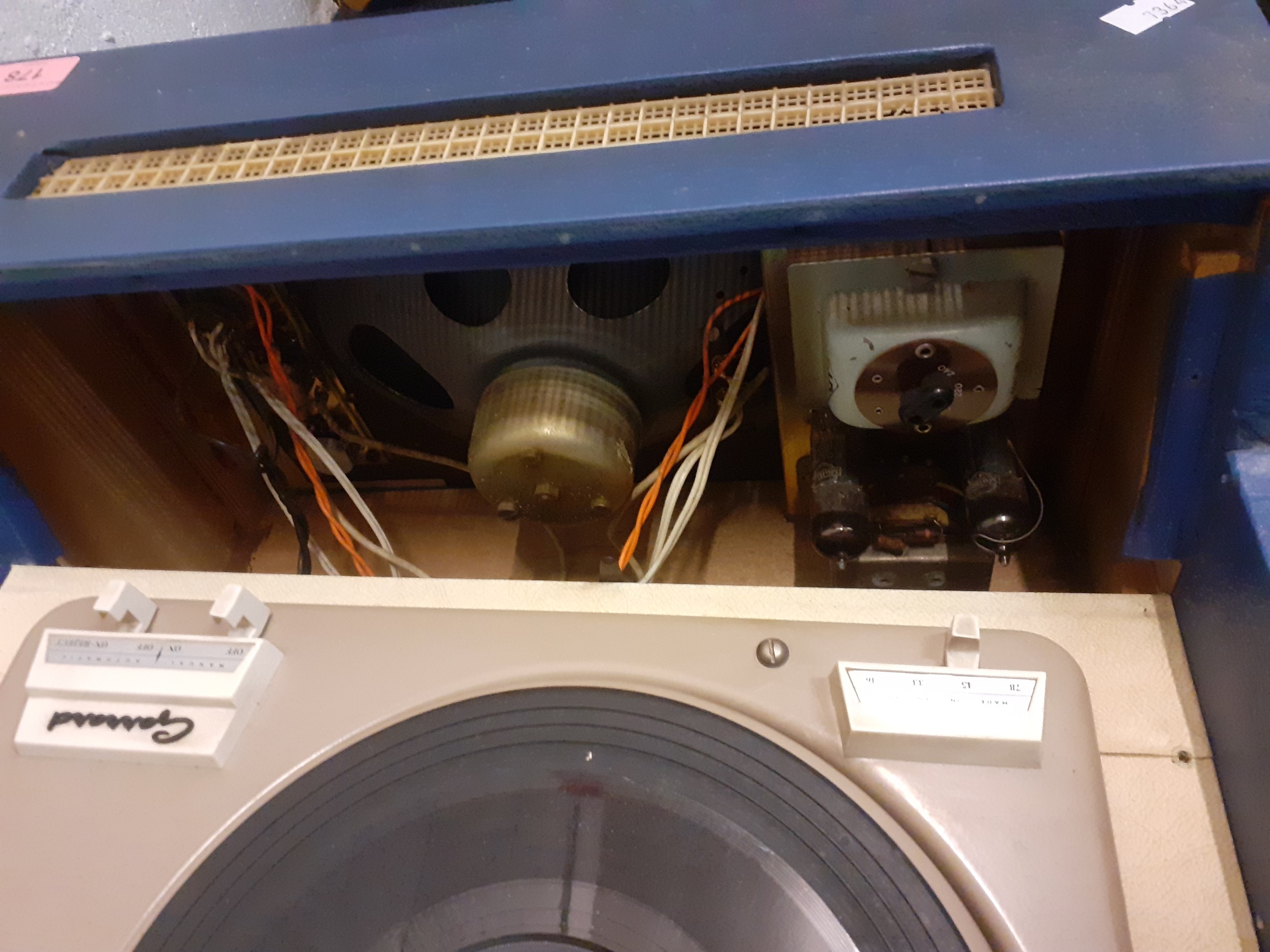 A vintage Dansette HI-FI in cream and blue case with Garrard turntable. Location:G If there is no - Image 5 of 5