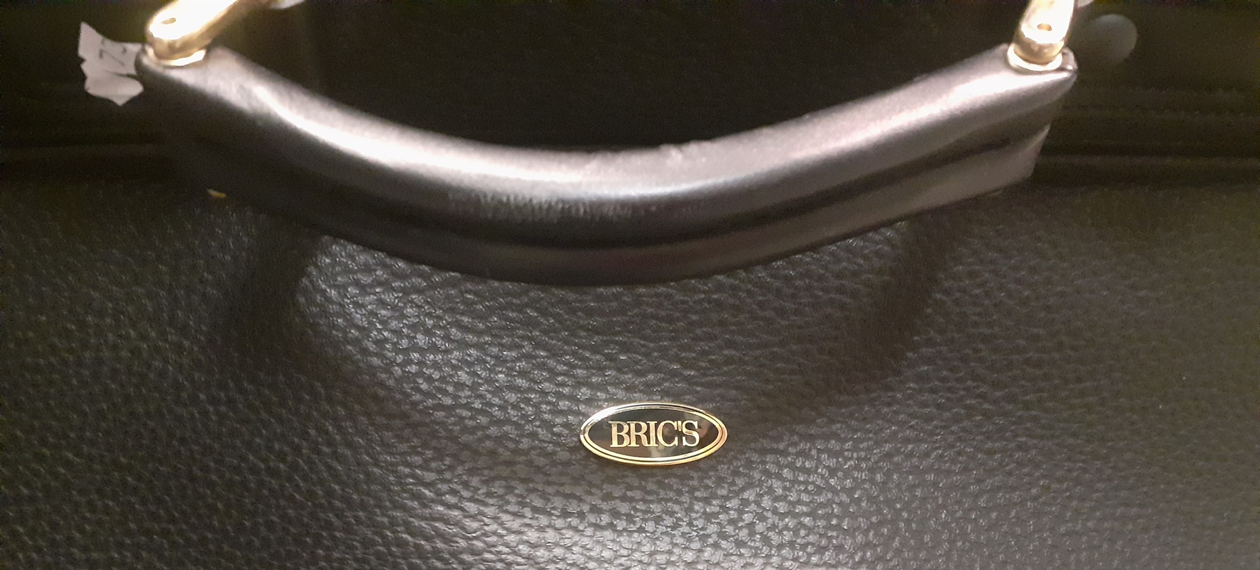 Brics-A large black textured leather folding suit carrier/weekend bag 18"high x 23"wide folded and - Image 2 of 9