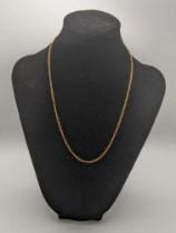 A 9ct gold Figaro necklace 4.5g, 44.5cm L Location: If there is no condition report shown, please