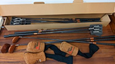 A set of Taylormade R80 plus golf clubs with bubble shafts, boxed Location: If there is no condition