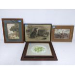 A group of three framed and glazed watercolours to include one by William Wheeler depicting a