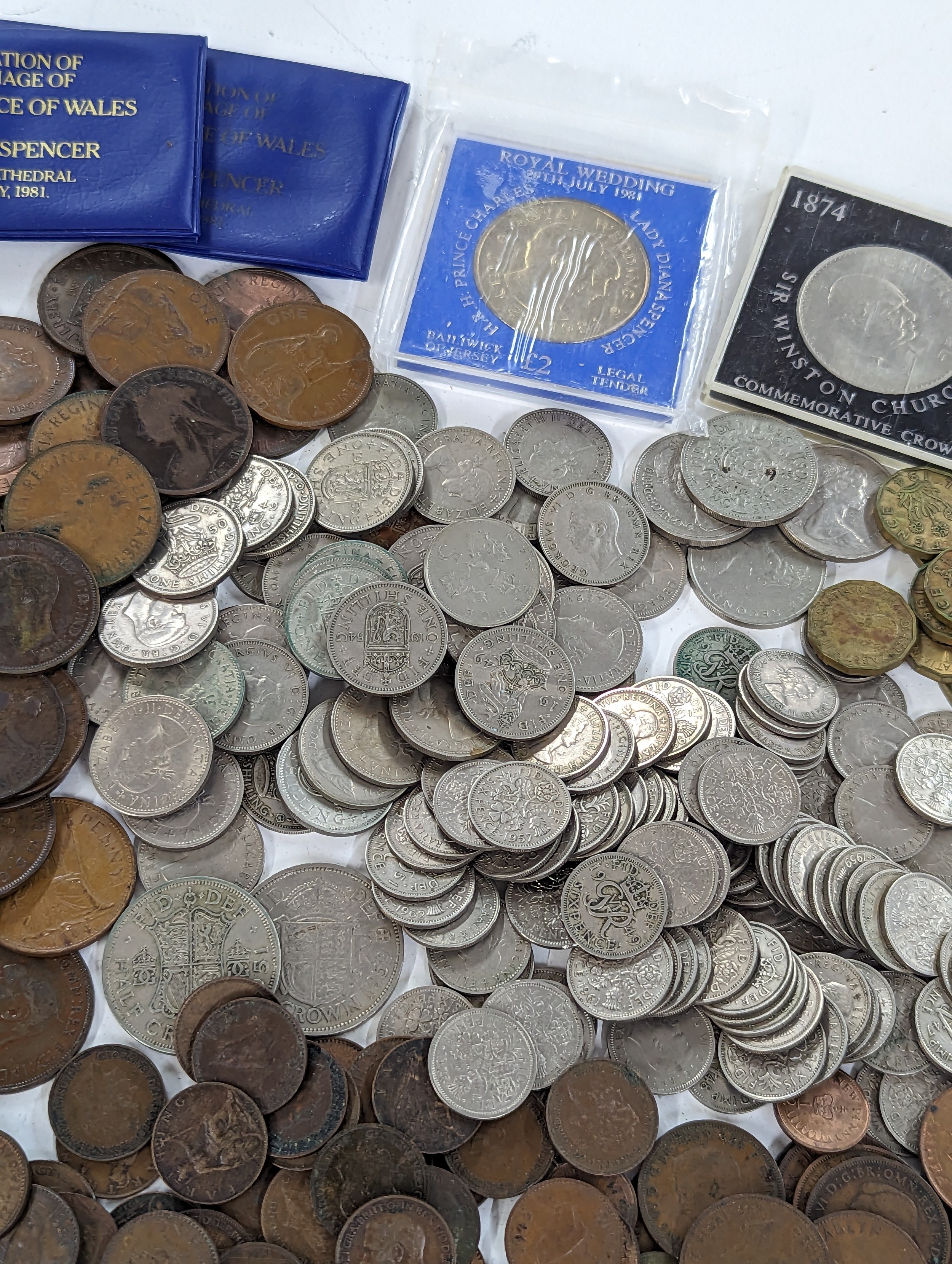 British Coins - A collection of mostly mid/late 20th Century coinage to include, Halfcrowns, - Image 3 of 10