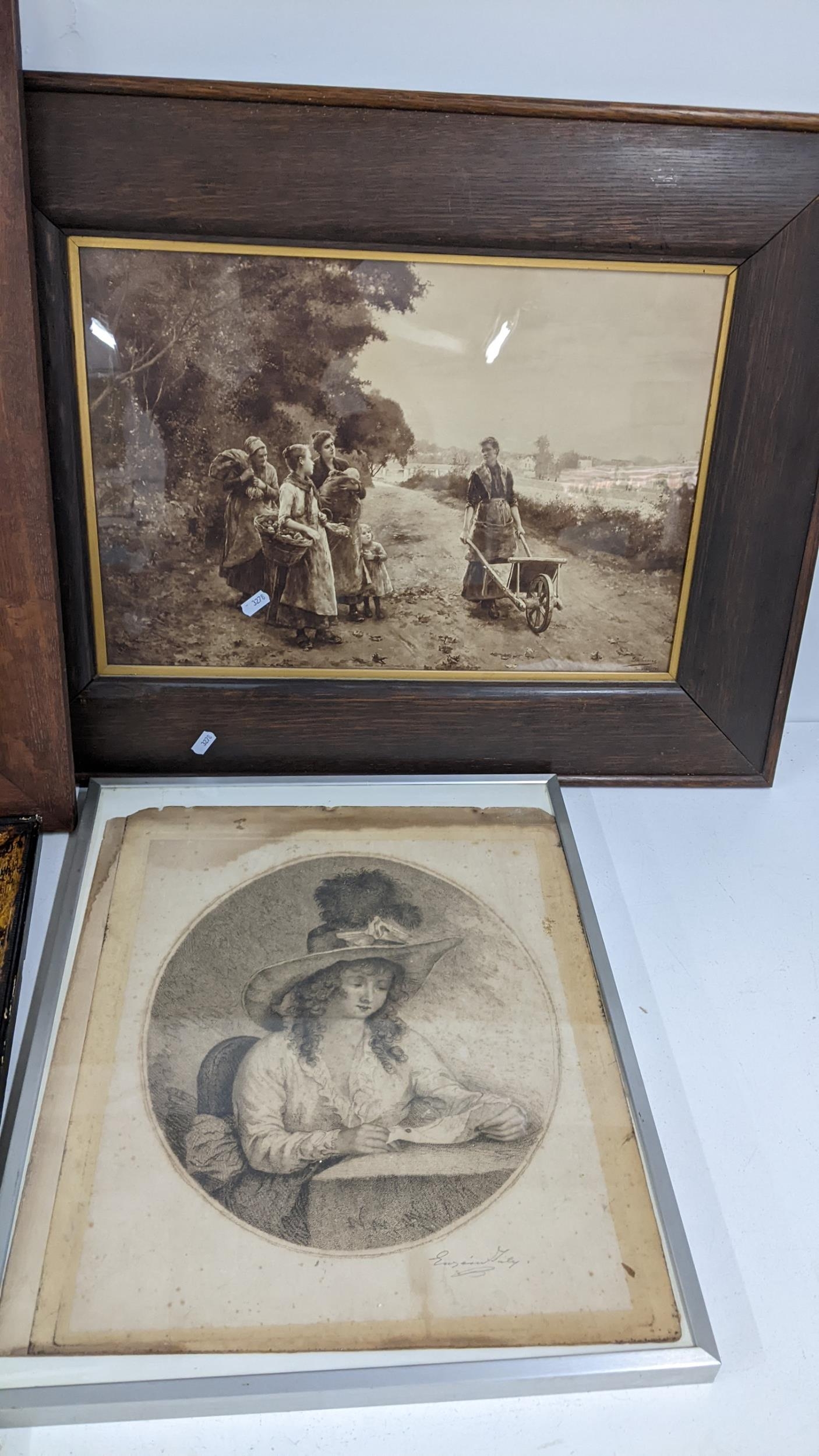 Mixed framed and unframed pictures to include engravings, 1920's photograph and others Location: - Bild 2 aus 4