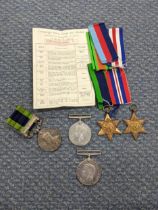 Five medals, all relating to Major DJA McConnell to include the Victory medal, the Defence Medal,