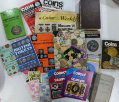 A collection of Numismatic reference books to include, British Tokens, Coins of the World 1750-1850,